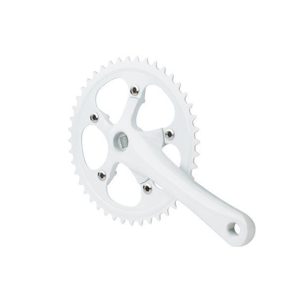 White Track Fixed Gear Crankset 6KU Bikes