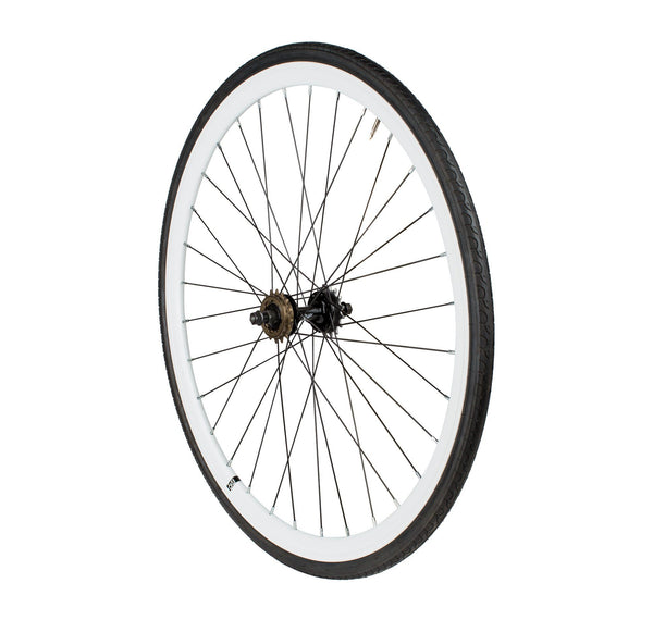 6KU Fixie Rear Wheelset White 6KU Bikes