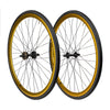 6KU Fixie Front+Rear Wheelset, Anodized Gold