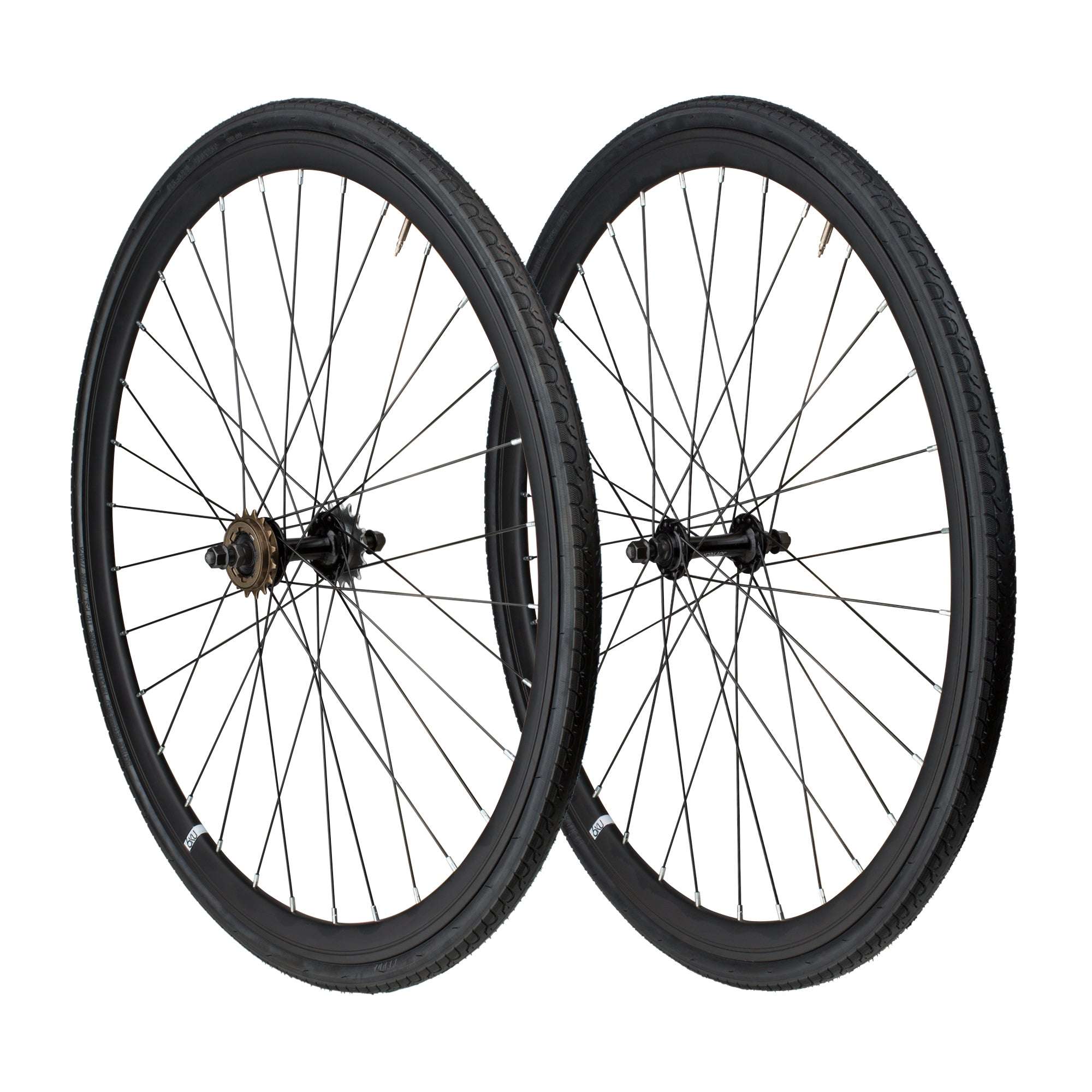 6KU Fixie Front+Rear Wheelset, Black