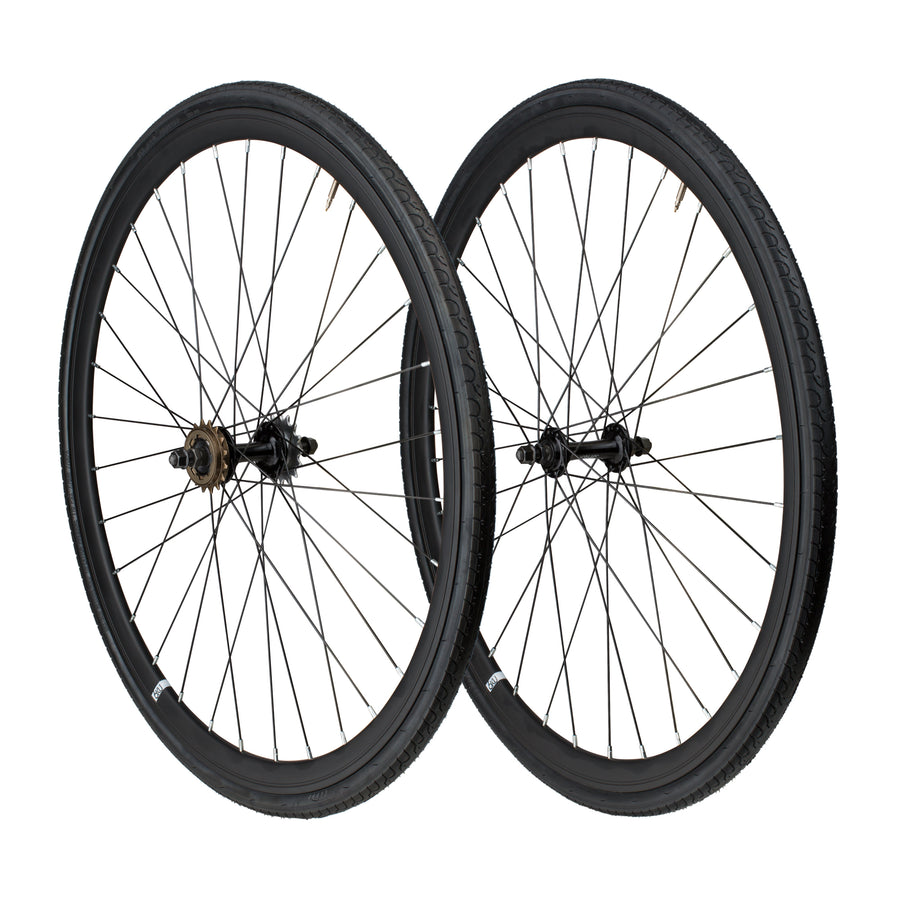 6KU Fixie Front+Rear Wheelset, Black
