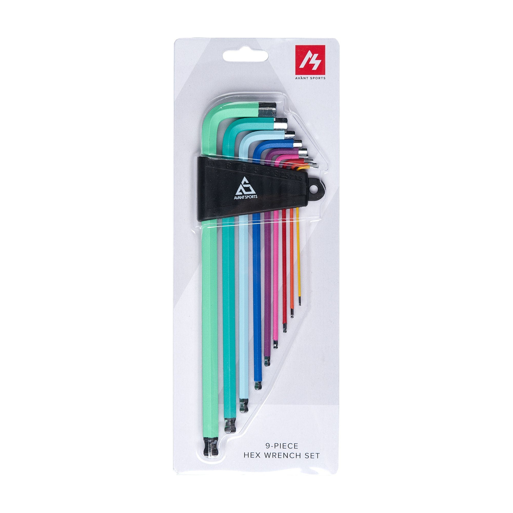 Avant Sports 9-Piece Hex Wrench Color Coated Set