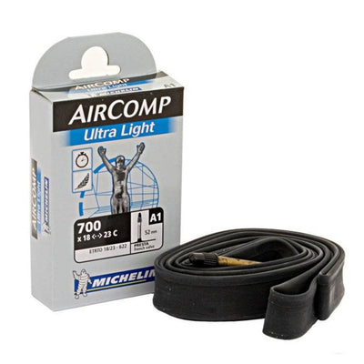 6KU Bikes Michelin AirComp UltraLight 700x18-23mm / 52mm Presta Valve - 1